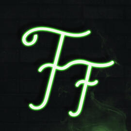 Text reads FF in hot pink neon